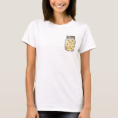 捕らわれた輝き: 笑顔の可愛いホタル Tシャツ (正面)