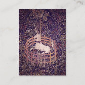 捕われの身のタペストリービジネス車のヴィンテージのユニコーン 名刺 (裏面)