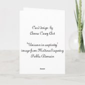 捕われの身のユニコーン カード (裏面)