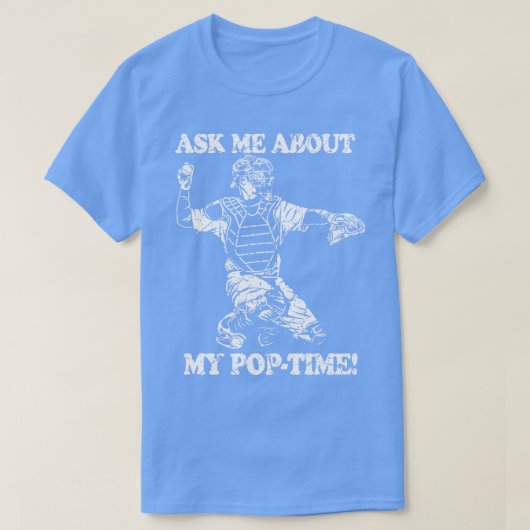 捕手捕球野球ソフトボール時間防衛Ca Tシャツ (デザイン正面)