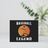 捕手野球こうもりスポーツ投手贈おもしろい物 ポストカード (スタンド正面)