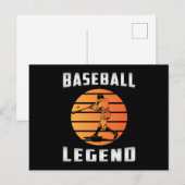 捕手野球こうもりスポーツ投手贈おもしろい物 ポストカード (正面/裏面)