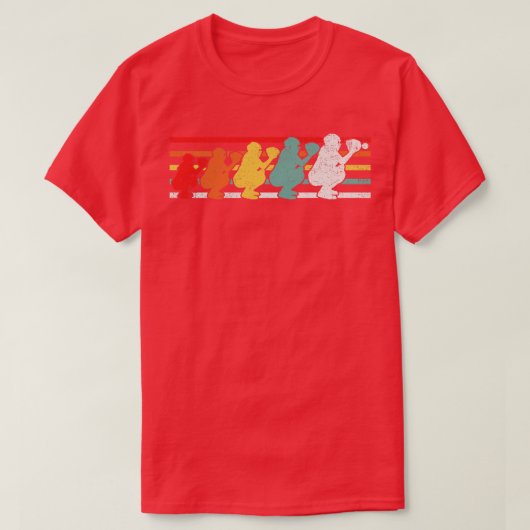 捕手野球ソフトボール Tシャツ (デザイン正面)