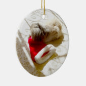 捕獲されたサンタ セラミックオーナメント (右)