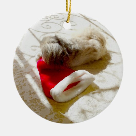 捕獲されたサンタ セラミックオーナメント (正面)