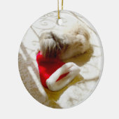 捕獲されたサンタ セラミックオーナメント (左)