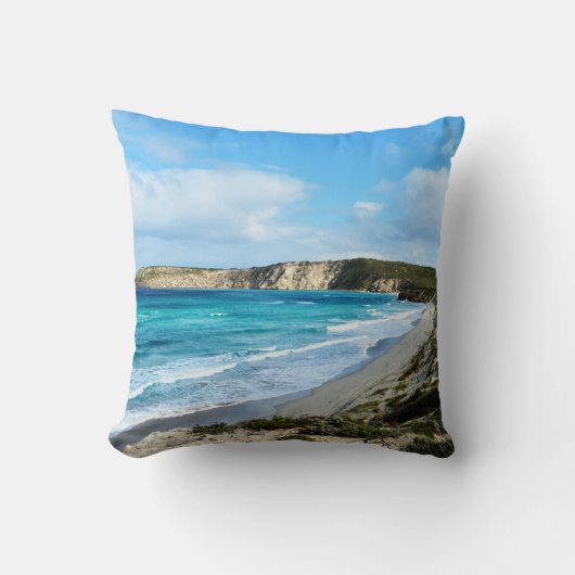 「捕獲された美しい:象徴的な海岸線カンガルー島 クッション (正面)