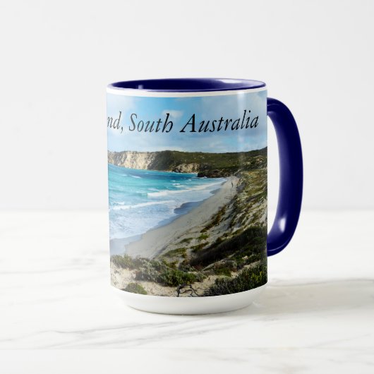 「捕獲された美しい:象徴的な海岸線カンガルー島 マグカップ (正面右)