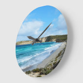 「捕獲された美しい：象徴的な海岸線カンガルー島 ラージ壁時計 (傾斜)