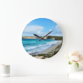 「捕獲された美しい：象徴的な海岸線カンガルー島 ラージ壁時計 (ホーム)