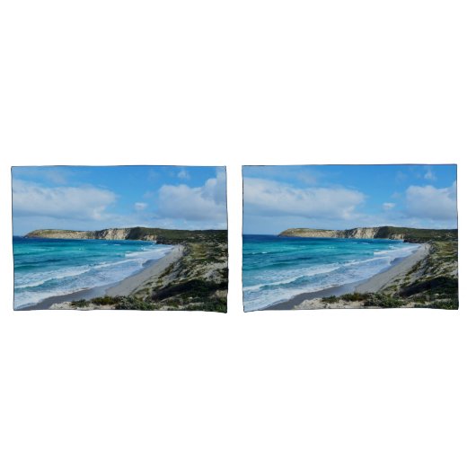 「捕獲された美しい：象徴的な海岸線カンガルー島 枕カバー (フロントセット)