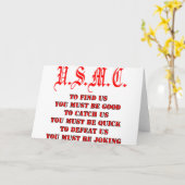 捕獲物を見つけるか、または私達を敗北させるUSMC カード (黄色い花)