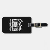 捕獲物飛行ない感覚のおもしろいな荷物のラベル ラゲッジタグ (正面横)