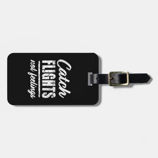 捕獲物飛行ない感覚のおもしろいな荷物のラベル ラゲッジタグ (正面横)