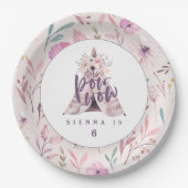 捕虜のwowテント小屋の誕生会の紙皿 ペーパープレート (正面)