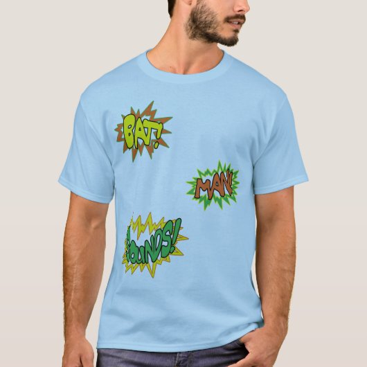 捕虜!!! こうもり!!! ブーム!!! 人!!! 音!!! Tシャツ (正面)