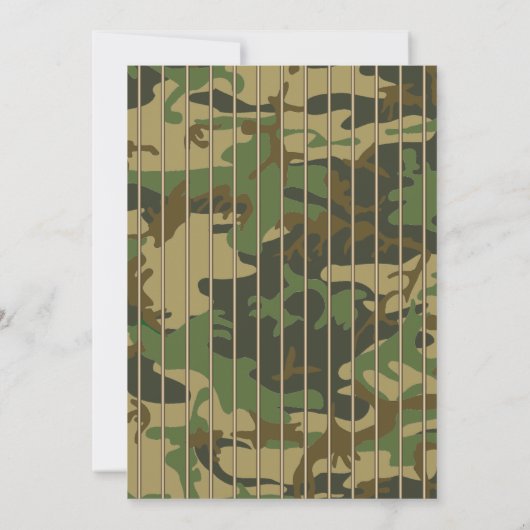 捕虜、戦争をテーマにした脱出ルーム、誕生日パーティー 招待状 (裏面)