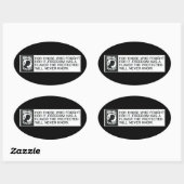 捕虜、戦闘間の行方不明者 楕円形シール (シート)