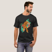 捕食動物の野生の猫ジャングル動物の熱帯アジアのTi Tシャツ (正面フル)