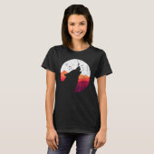 捕食動物ハウリングウルフフルムーンウルフ Tシャツ (正面フル)