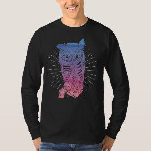 捕食動物ワイズバードフォレストフクロウ Tシャツ