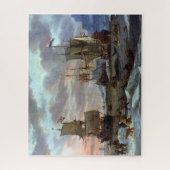 捕鯨地北極海アブラハムストルク1654 ジグソーパズル (縦)