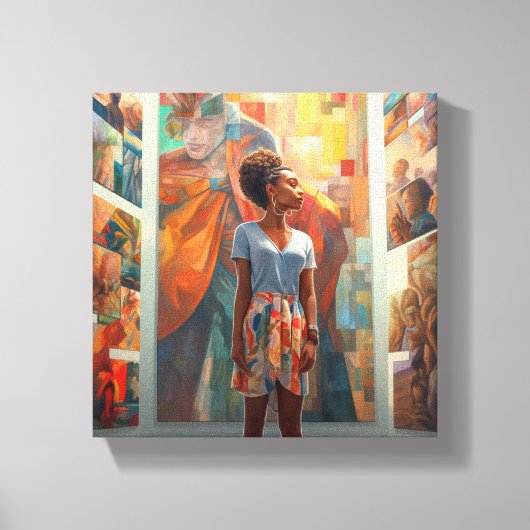 捜し求め求め求めれば見つけ得る キャンバスプリント (正面)