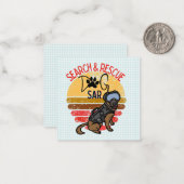 捜索救助SAR K-9プロフェッショナル犬チーム ノートカード (正面/裏面インサイチュ)