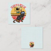 捜索救助SAR K-9プロフェッショナル犬チーム ノートカード (正面/裏面)