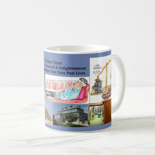 捧げ物のマグ: エドガーCayce 1877-1945年 コーヒーマグカップ (正面右)