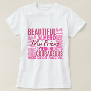 捧げ物の正方形の友人の乳癌 Tシャツ