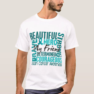 捧げ物の正方形の友人の卵巣癌 Tシャツ