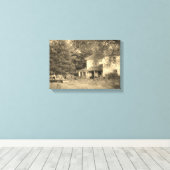 捨てられたアイオワハウス キャンバスプリント (インサイチュ (ウッドフロア))