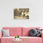 捨てられたアイオワハウス キャンバスプリント (インサイチュ (リビング))