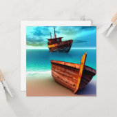 捨てられたビーチに捨てられた船 カード (正面/裏面インサイチュ)