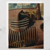 捨てられた古いトラック (正面/裏面)