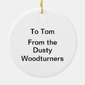 捨てられた島のおもしろいな漫画Woodturner セラミックオーナメント (裏面)