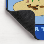 捨てられた島のおもしろいな漫画Woodturner マウスパッド (コーナー)