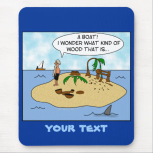 捨てられた島のおもしろいな漫画Woodturner マウスパッド