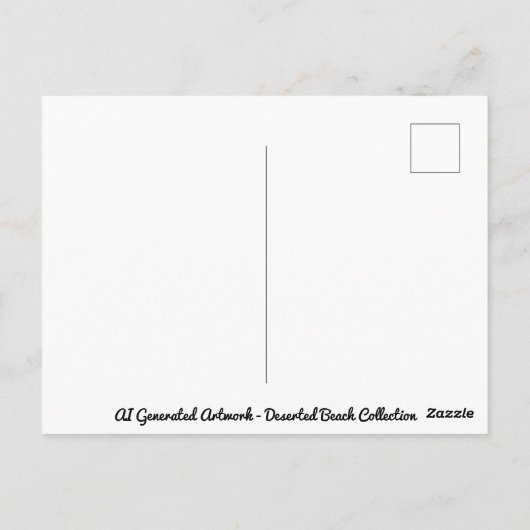 捨てられた砂浜の古いビーチ ポストカード (裏面)