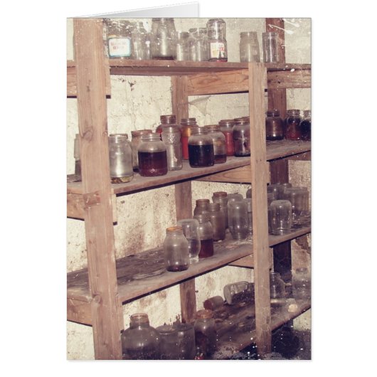 捨てられた食器棚のジョークのグリーティングカード (正面)