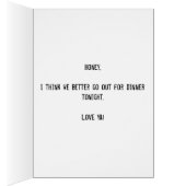 捨てられた食器棚のジョークのグリーティングカード (内側 (右))