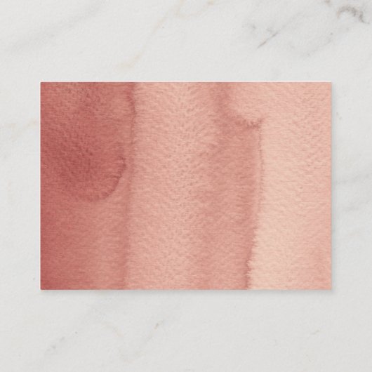 捨てテラコッタ乾燥パームリーフオレンジフレーム エンクロージャーカード (裏面)