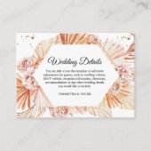 捨てテラコッタ乾燥パームリーフオレンジフレーム エンクロージャーカード (正面)