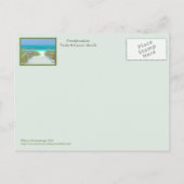 捨てビーチ及びターコイズカリブの水 ポストカード (裏面)