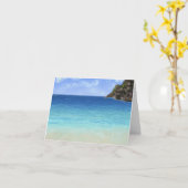 捨てブルーウォータービーチ カード (黄色い花)