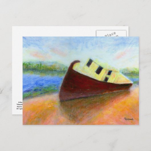 捨てボートはがき ポストカード (正面/裏面)