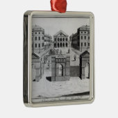 捨て子病院1756年の眺め メタルオーナメント (右)