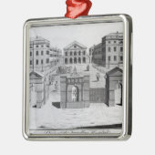 捨て子病院1756年の眺め メタルオーナメント (左)