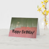 捨て建物ウォールハッピーバースデー! カード (黄色い花)